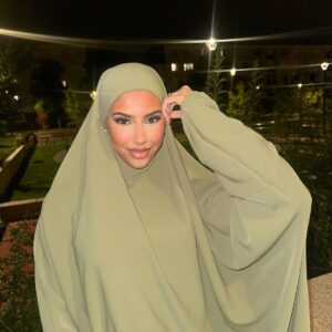 Jilbeb vert pastel 2 pièces