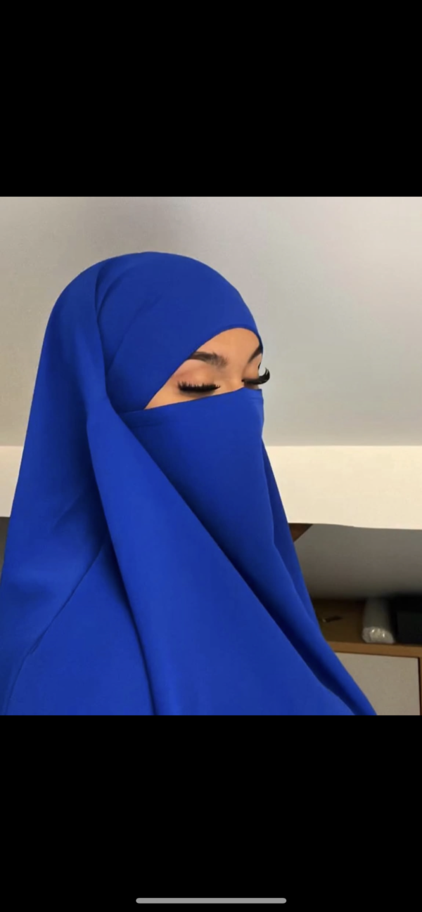 Khimar bleu roi