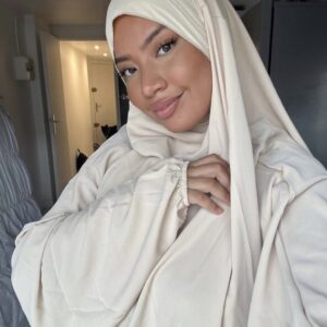 Jilbeb beige en soie de medine