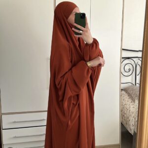 Jilbeb brique en soie de medine